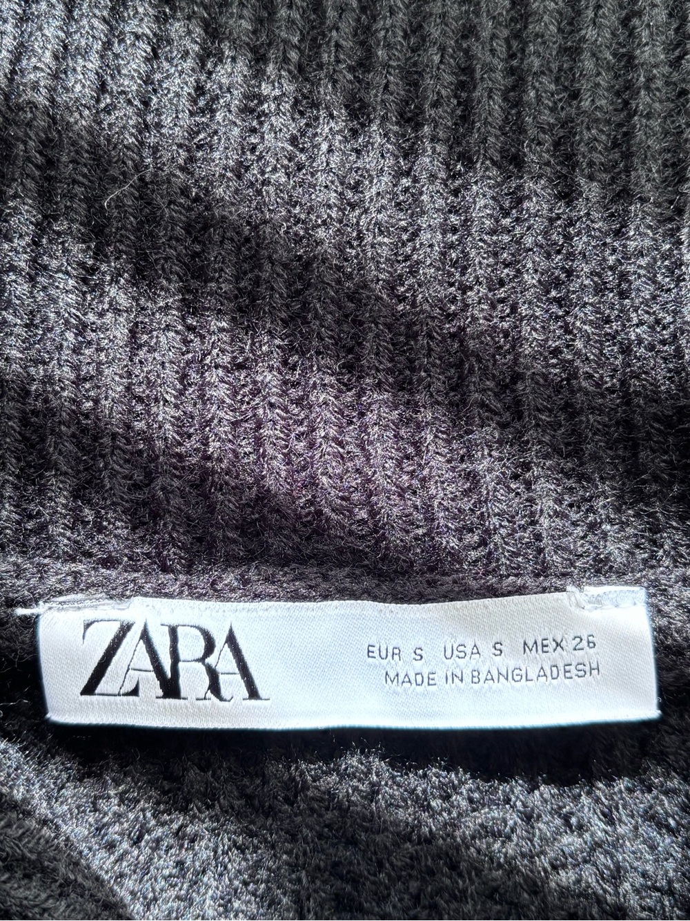 Zara Black Cropped Half-Zip Knit Sweater Vest | Size Small - Picture 3 of 12